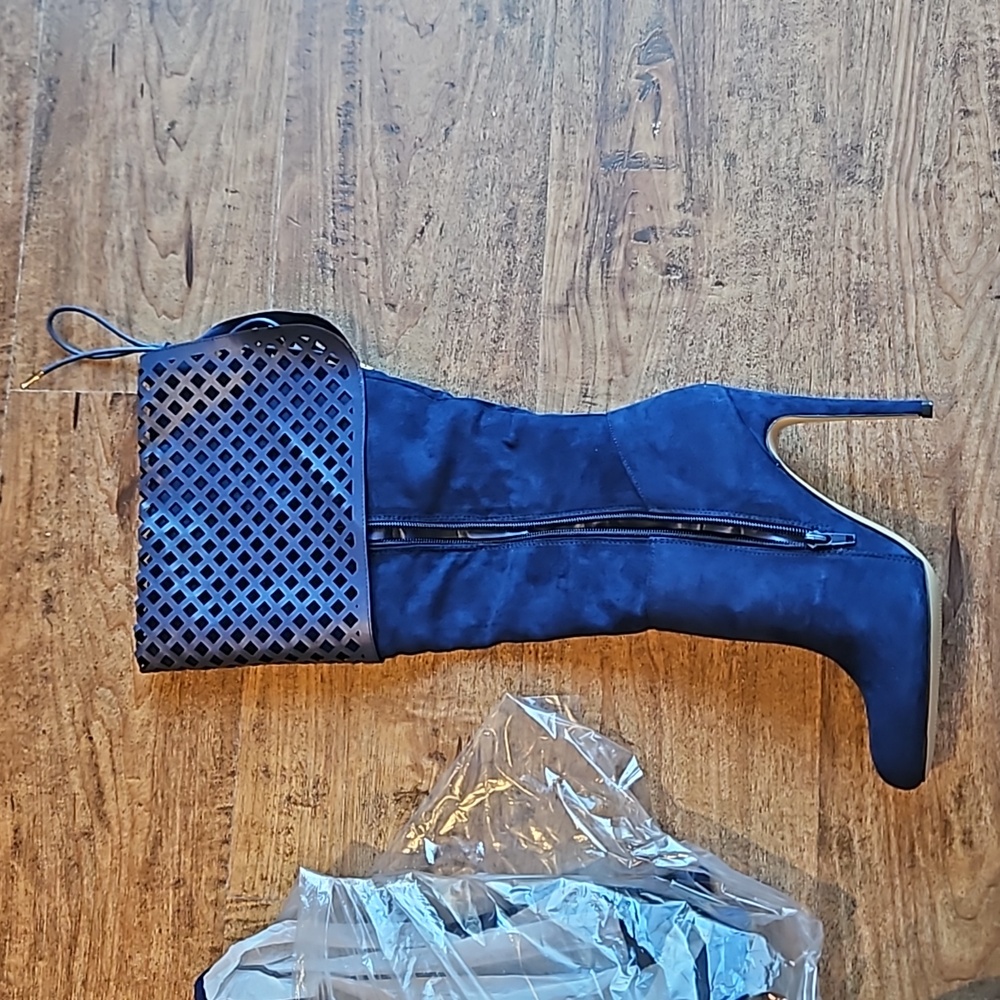 Makita Knee High Stiletto Blue Boots size 8.5 - Picture 4 of 6